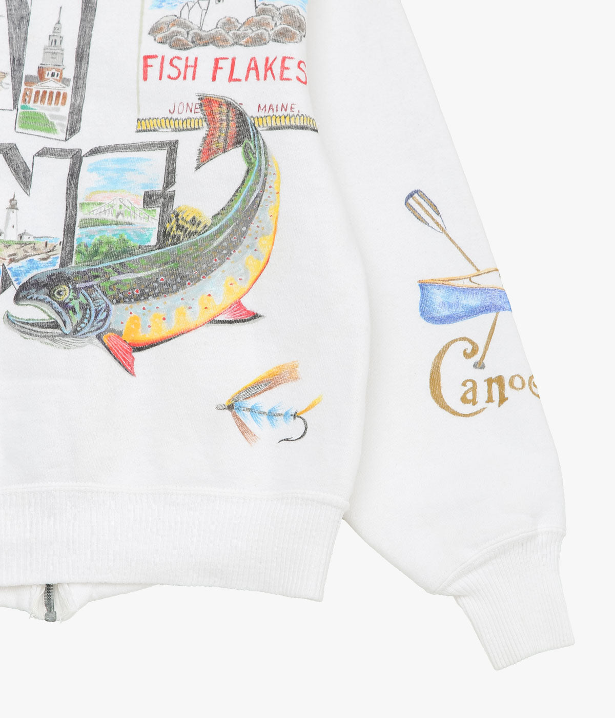 TAKURO NAKAMURA ''HANDPAINTED ZIP SWEATSHIRT 12 MAC PHEGUS'' (ASSO)