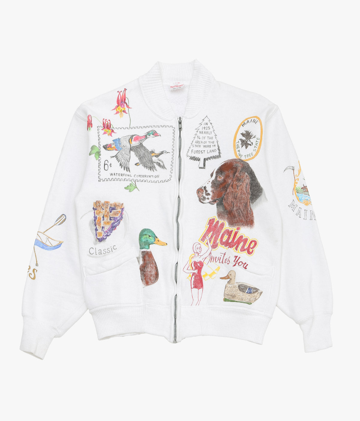 TAKURO NAKAMURA ''HANDPAINTED ZIP SWEATSHIRT 12 MAC PHEGUS'' (ASSO)