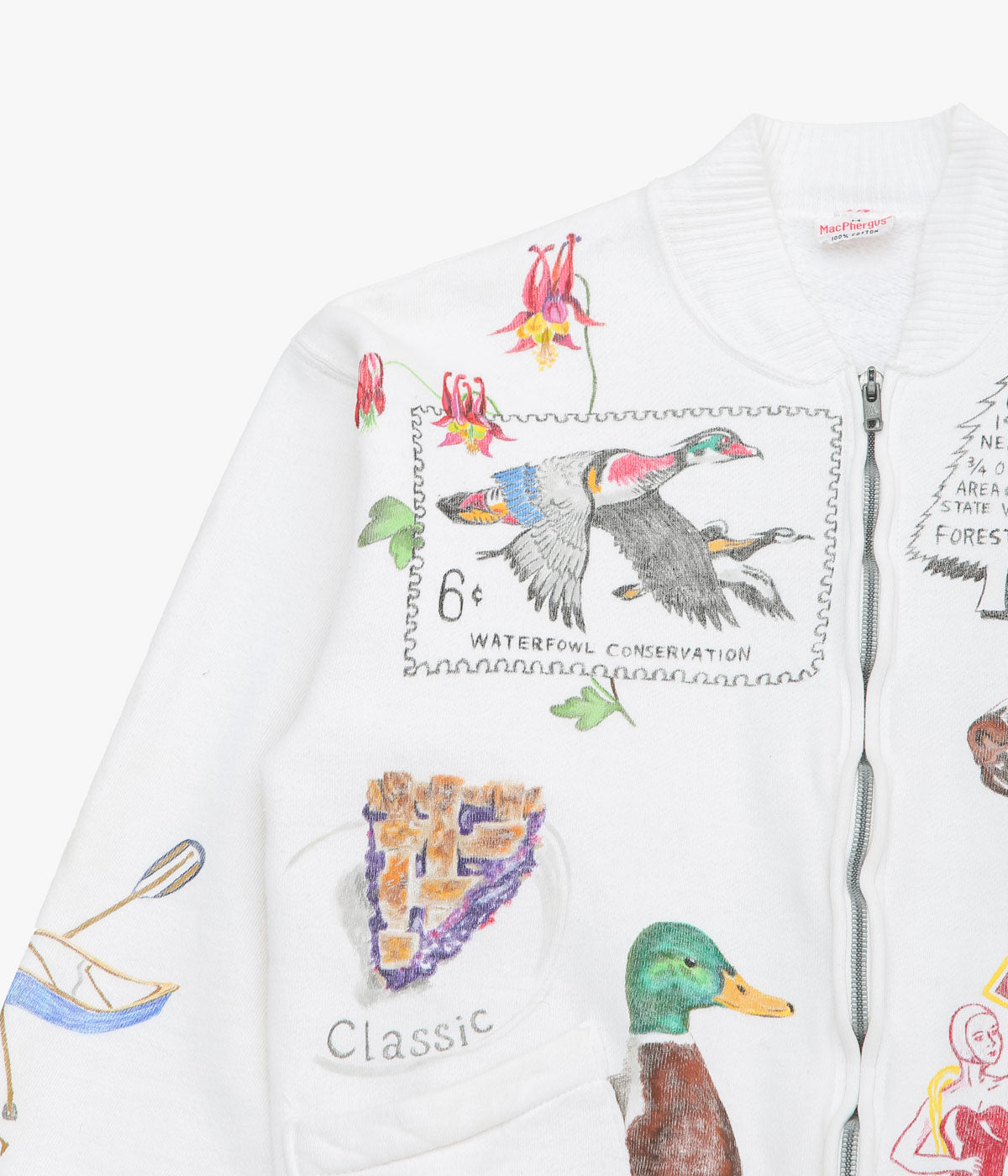 TAKURO NAKAMURA ''HANDPAINTED ZIP SWEATSHIRT 12 MAC PHEGUS'' (ASSO)