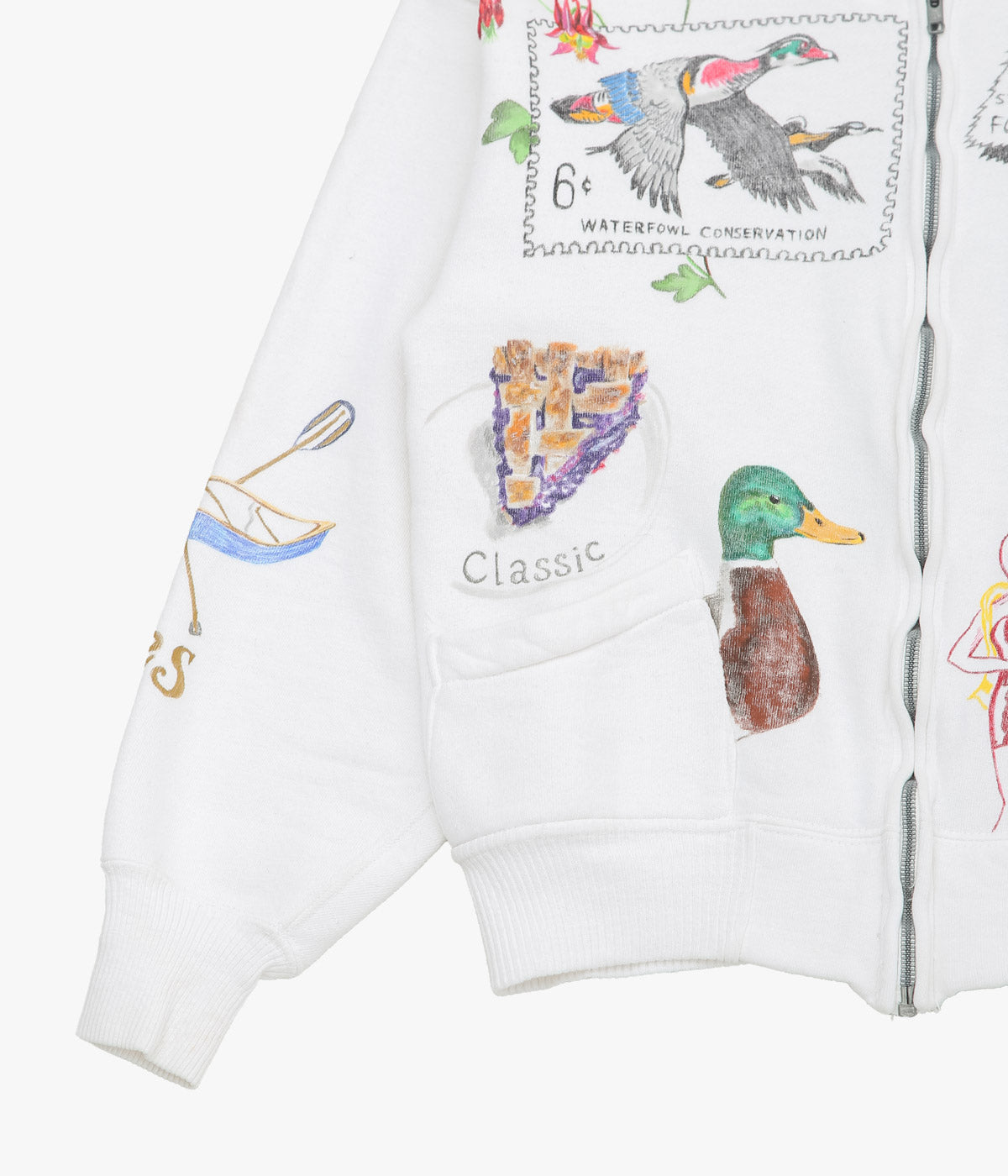 TAKURO NAKAMURA ''HANDPAINTED ZIP SWEATSHIRT 12 MAC PHEGUS'' (ASSO)
