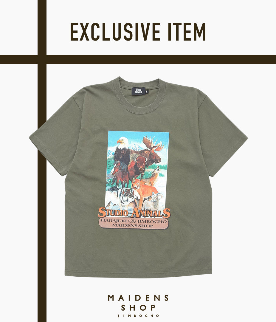 STUDIO ANIMALS ''STUDIO ANIMALES × TAKURO NAKAMURA "USA ANIMALS TEE"'' (OLIVE)