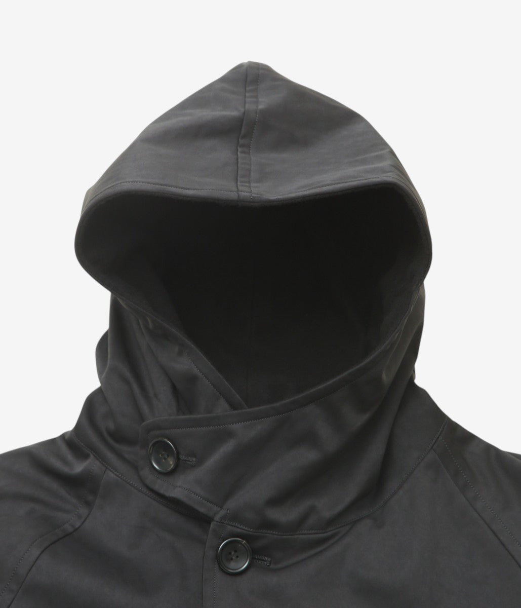 TEN C x COMOLI ''HOODED COAT'' (BLACK)