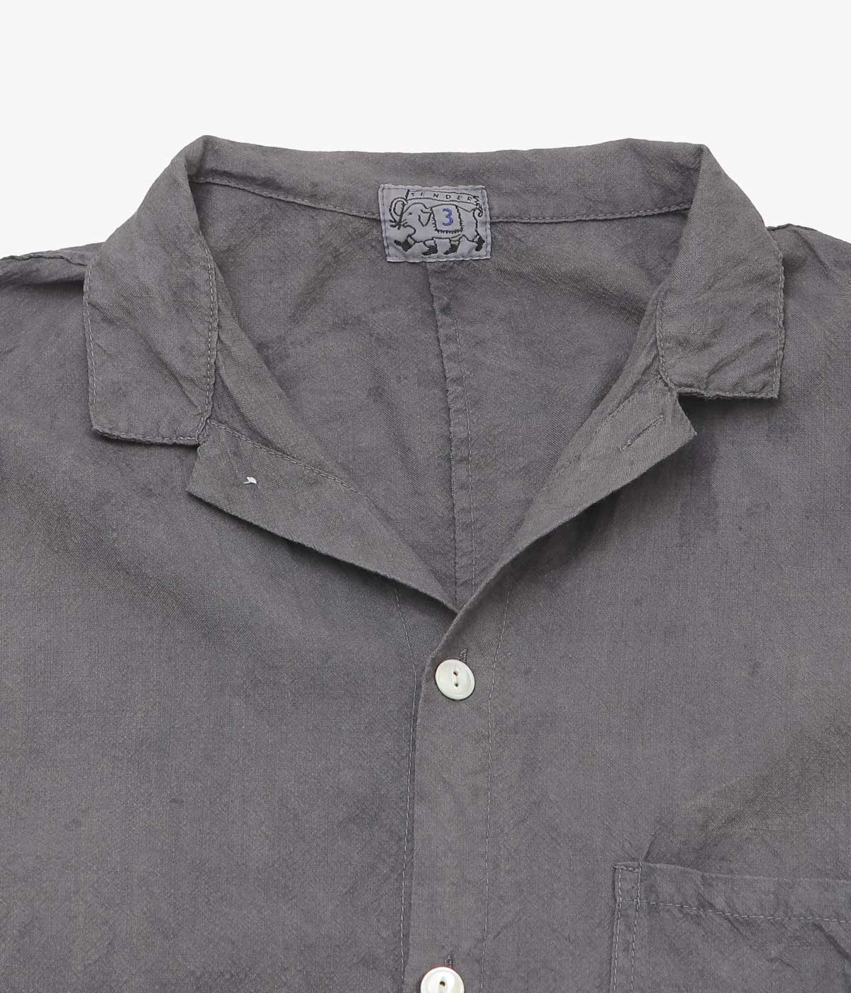 TENDER CO. ''PLASTRON SHIRT'' (CHESTNUT DYED)