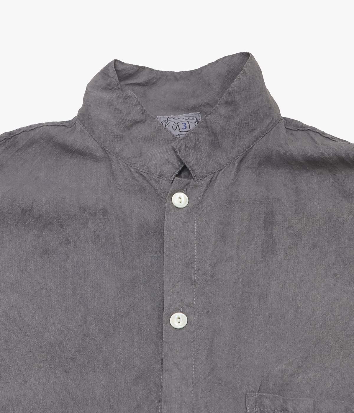 TENDER CO. ''PLASTRON SHIRT'' (CHESTNUT DYED)