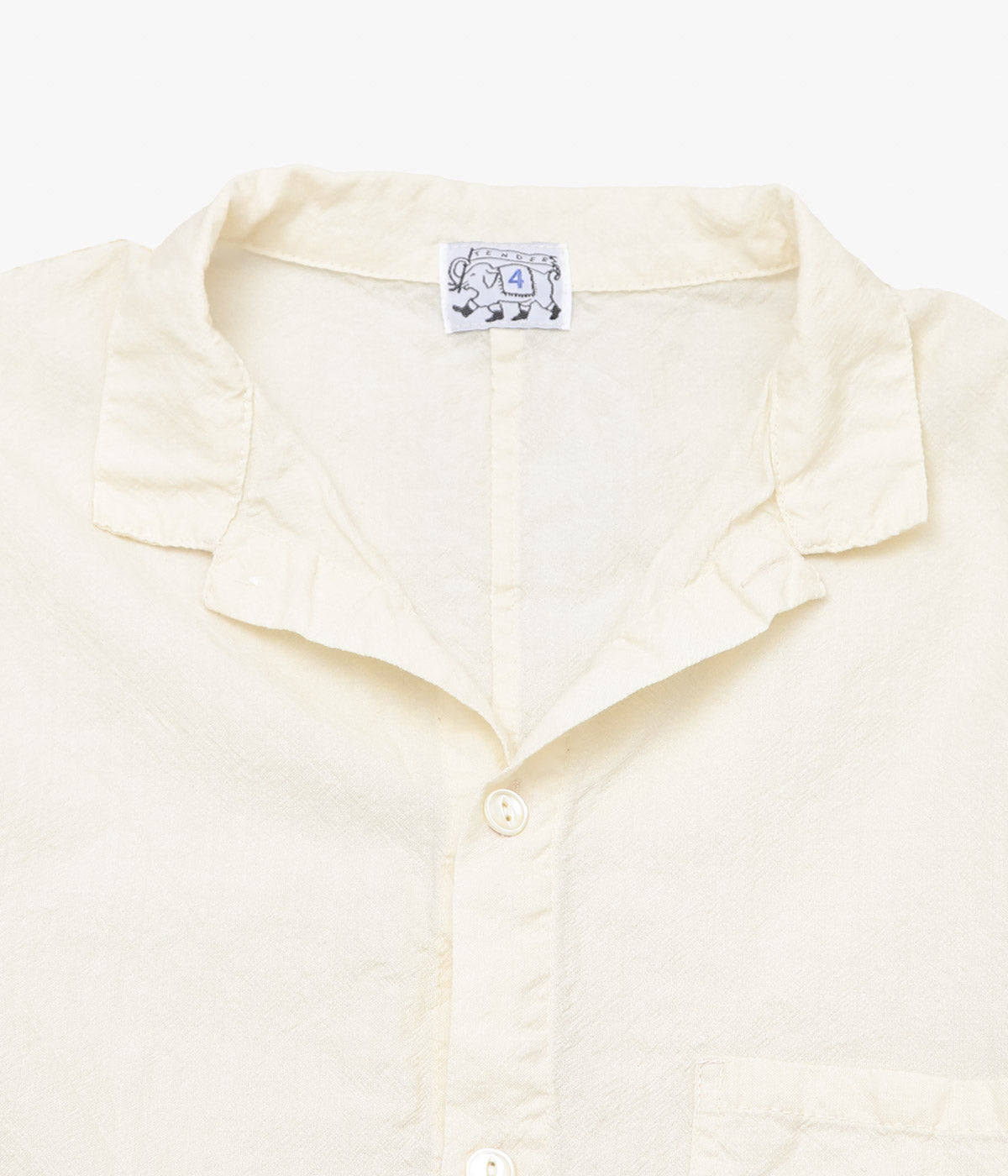 TENDER CO. ''PLASTRON SHIRT'' (RINSED)