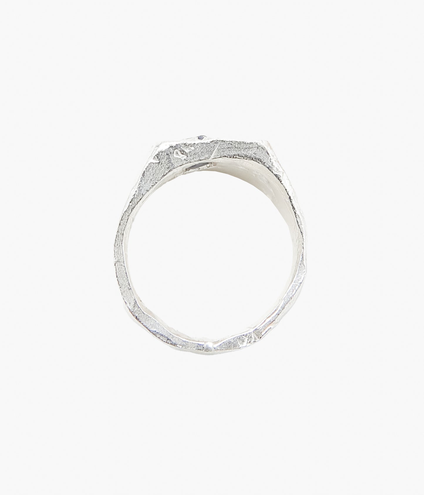 THE OUZE ''UNA SQUARE SIGNET'' (RAW SAPPHIRES)