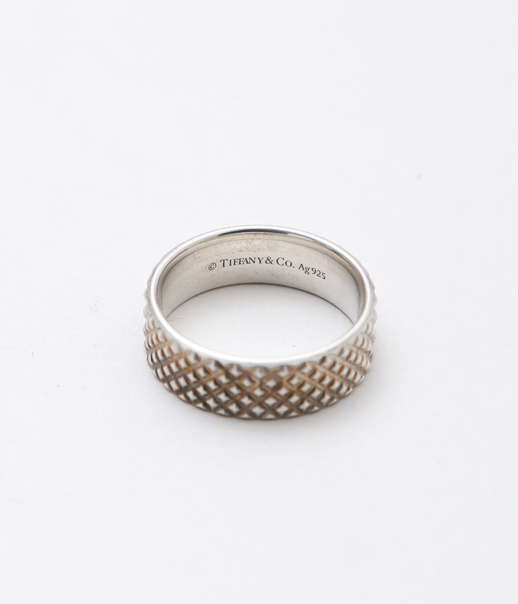 【VINTAGE JEWELRY】TIFFANY ''DIAMOND CUT RING'' (SILVER)