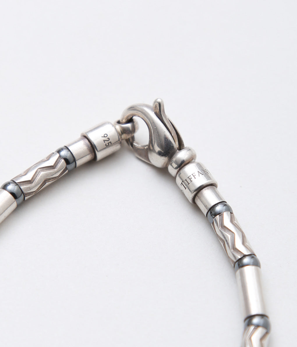 【VINTAGE JEWELRY】TIFFANY ''HEMATITE BRACELET'' (SILVER)