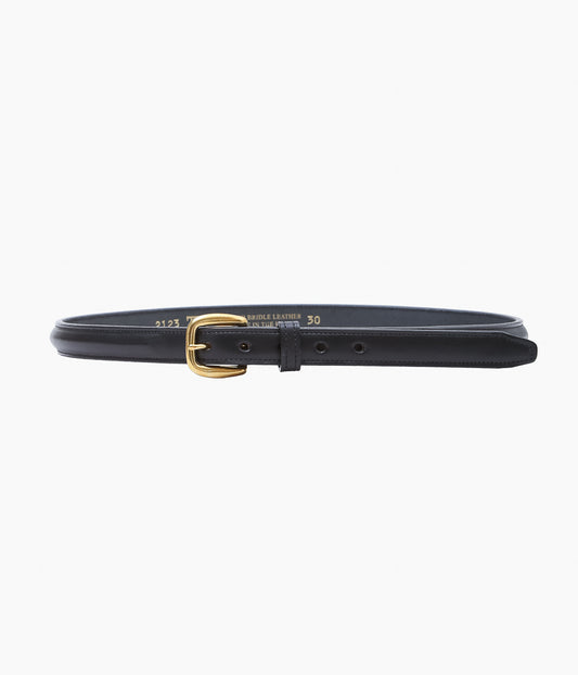 TORY LEATHER ''2123 3/4 RAISED BELT'' (BLACK/BRASS)
