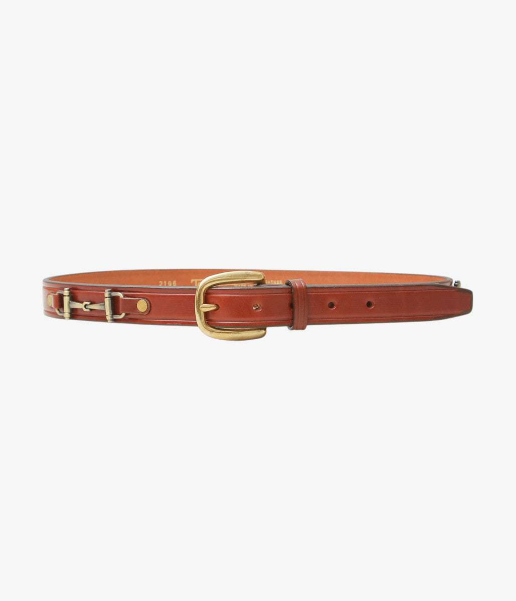 TORY LEATHER ''2196 BIT BELT'' (OAKBARK/BRASS)