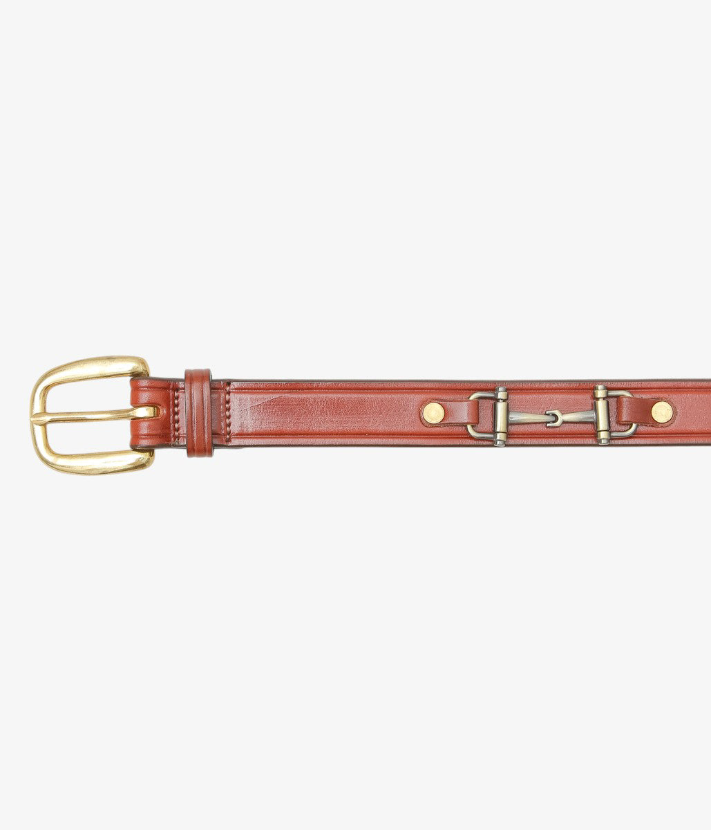 TORY LEATHER ''2196 BIT BELT'' (OAKBARK/BRASS)
