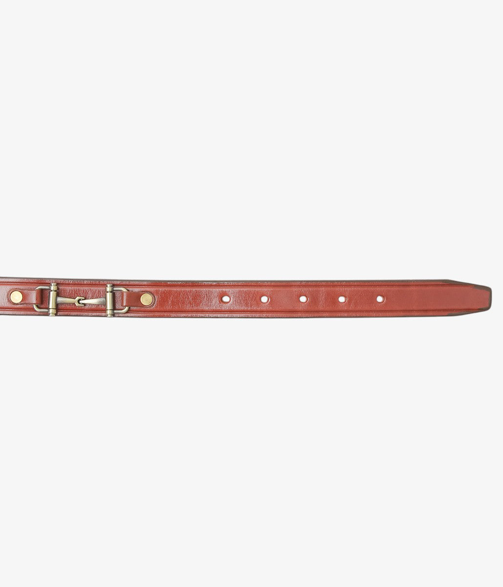 TORY LEATHER ''2196 BIT BELT'' (OAKBARK/BRASS)
