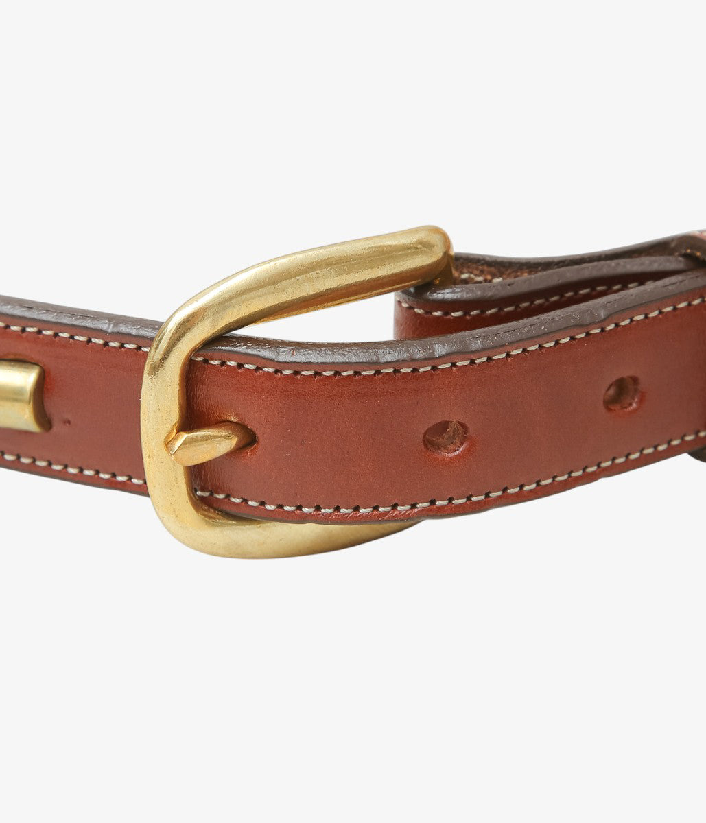TORY LEATHER ''2378 CLINCHER BELT'' (OAKBARK)