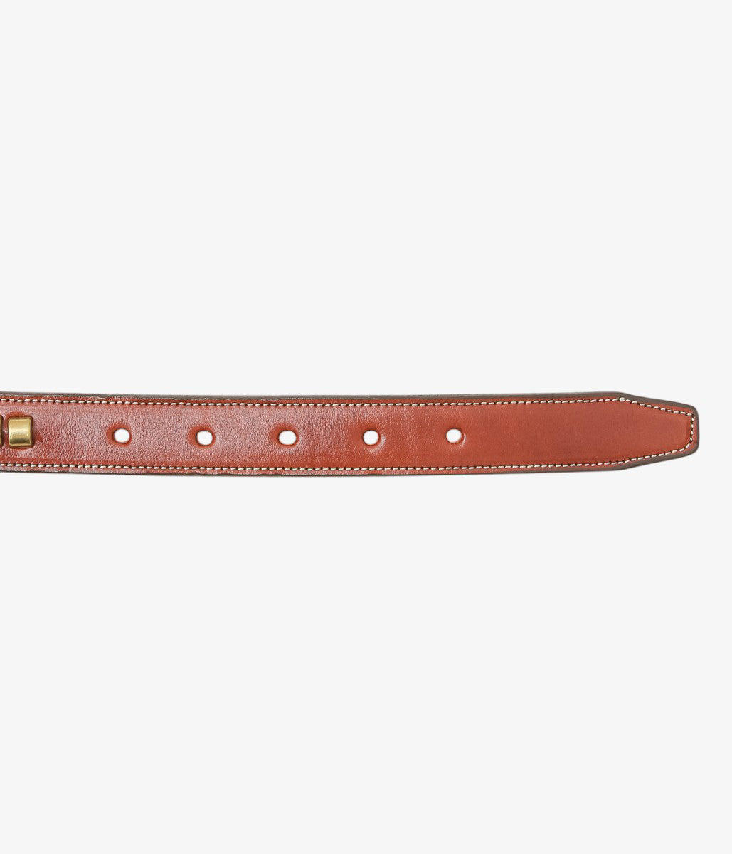 TORY LEATHER ''2378 CLINCHER BELT'' (OAKBARK)