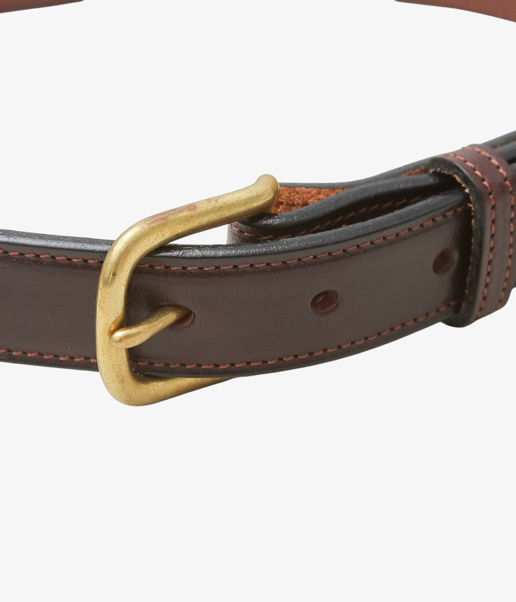 TORY LEATHER ''2379 CLINCHER BELT'' (HAVANA/BRASS)