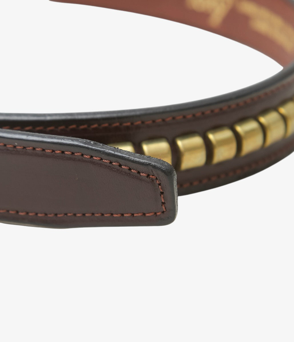 TORY LEATHER ''2379 CLINCHER BELT'' (HAVANA/BRASS)