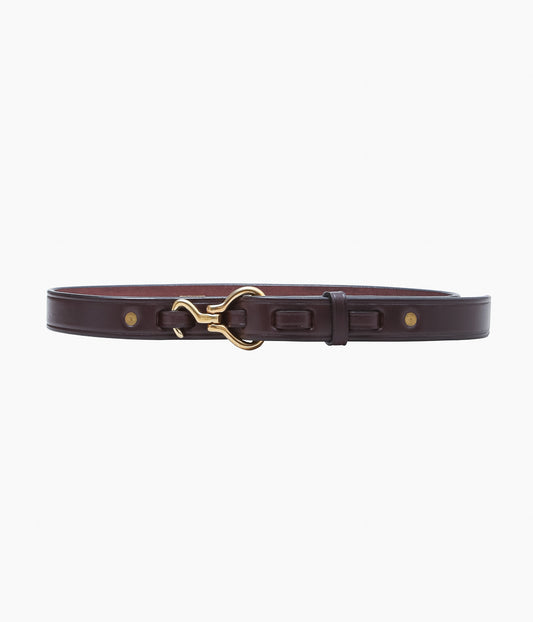TORY LEATHER ''2665 MINI HOOF PICK BELT'' (HAVANA/BRASS)