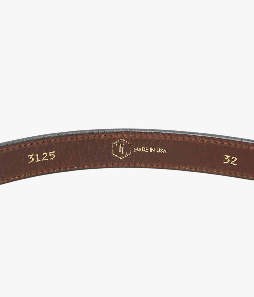 TORY LEATHER ''3125 STIRRUP LEATHER BUCKLE BELT'' (HAVANA)