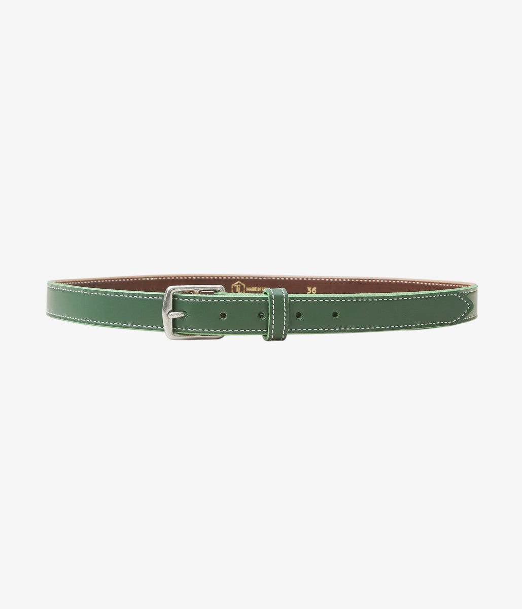 TORY LEATHER ''3126 STIRRUP LEATHER BUCKLE BELT'' (KELLY GREEN)