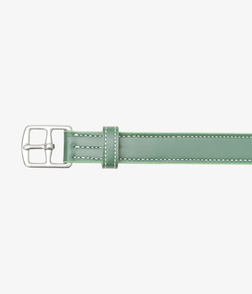 TORY LEATHER ''3126 STIRRUP LEATHER BUCKLE BELT'' (KELLY GREEN)