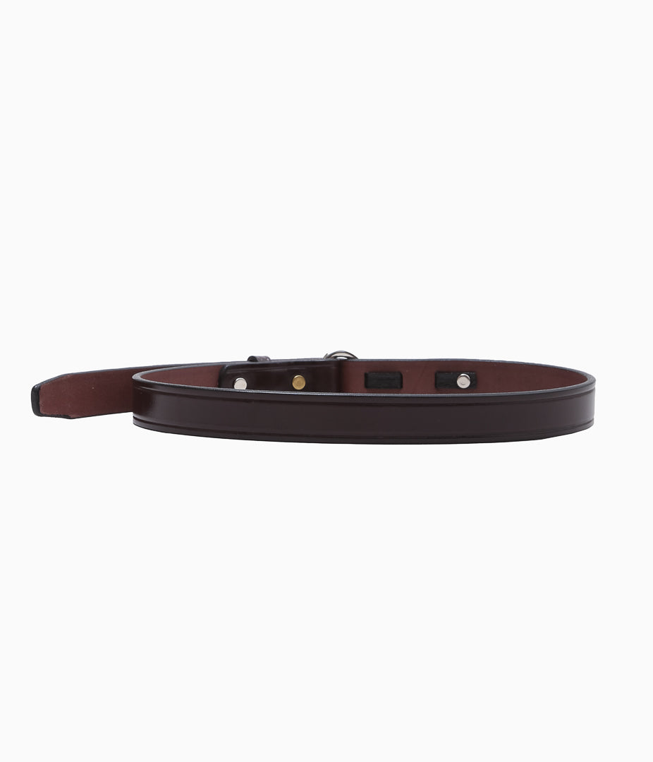 TORY LEATHER ''3151 2 TONE MINI HOOF PICK BELT'' (HAVANA