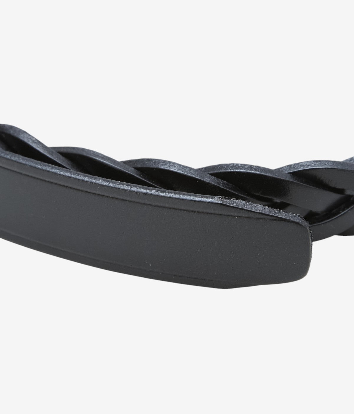 TORY LEATHER ''3181 1-1/4 LONG TIP BRAITED BELT'' (BLACK/NICKEL)