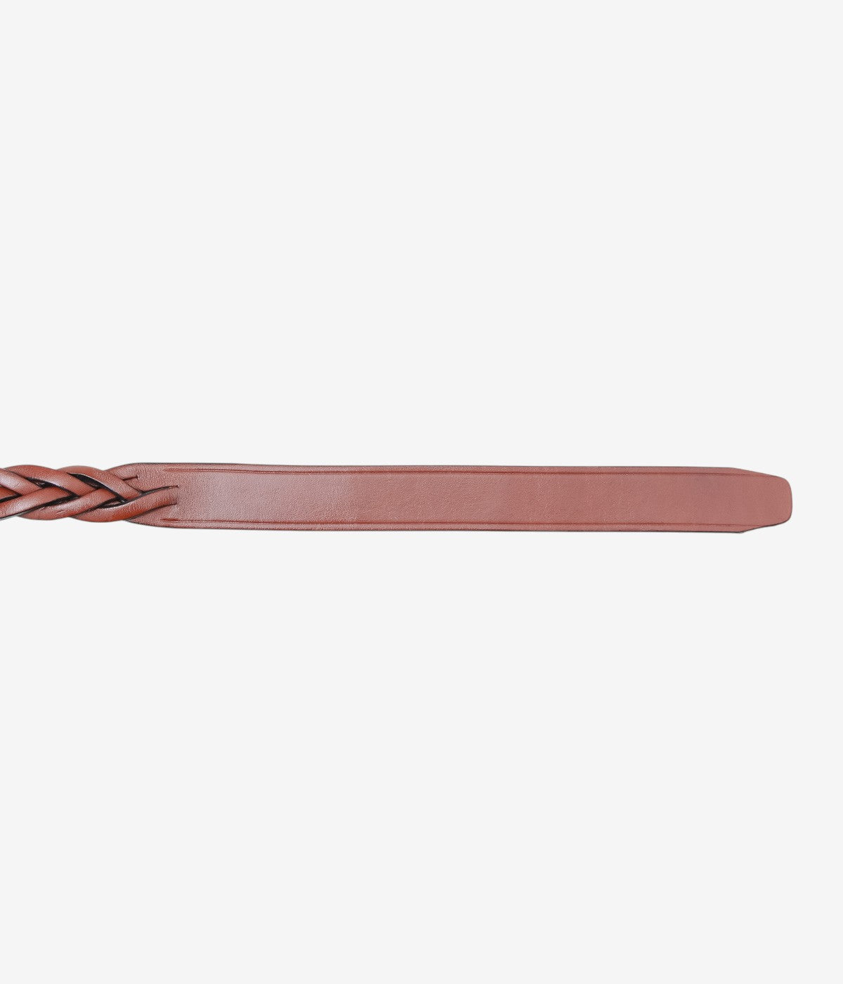 TORY LEATHER '3182 1-1/4 LONG TIP BRAIDED BELT' (OAKBARK/BRASS)