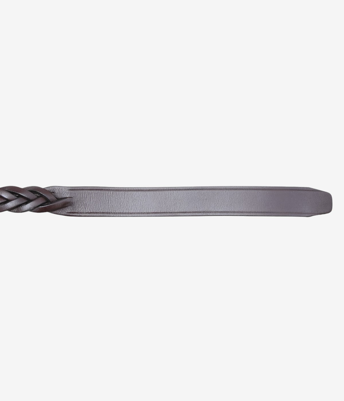 TORY LEATHER '3191 1-1/4 LONG TIP BRAIDED BELT' (HAVANA/BRASS)