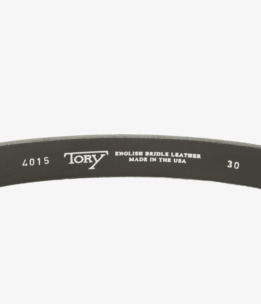 TORY LEATHER ''4015 NUBUCK MINI HOOF PICK BELT'' (BLACK/NICKEL)