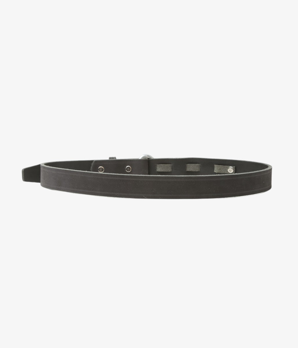 TORY LEATHER ''4015 NUBUCK MINI HOOF PICK BELT'' (BLACK/NICKEL)