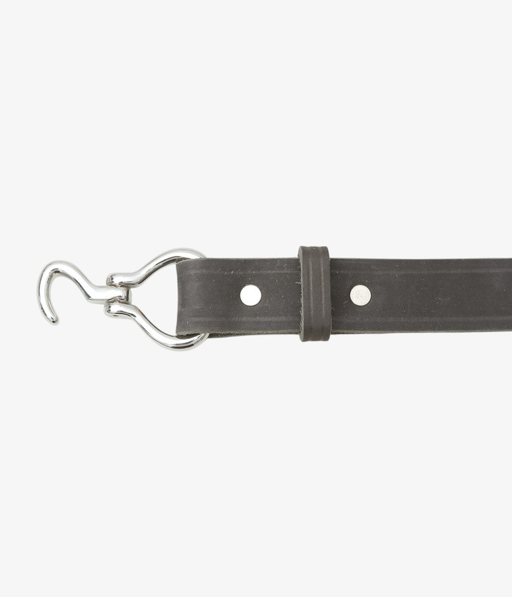 TORY LEATHER ''4015 NUBUCK MINI HOOF PICK BELT'' (BLACK/NICKEL)