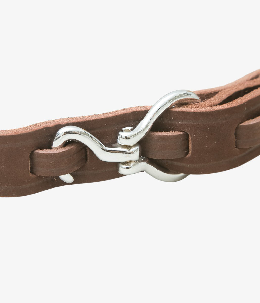 TORY LEATHER ''4016 NUBUCK MINI HOOF PICK BELT'' (DARK CHOCOLATE)