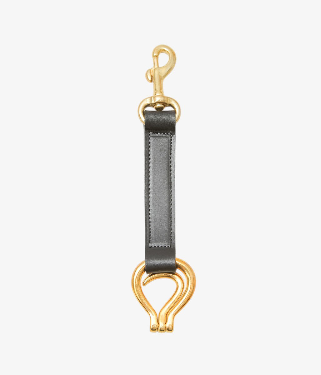 TORY LEATHER ''HOOF PICK KEY FOB'' (BLACK/BRASS)