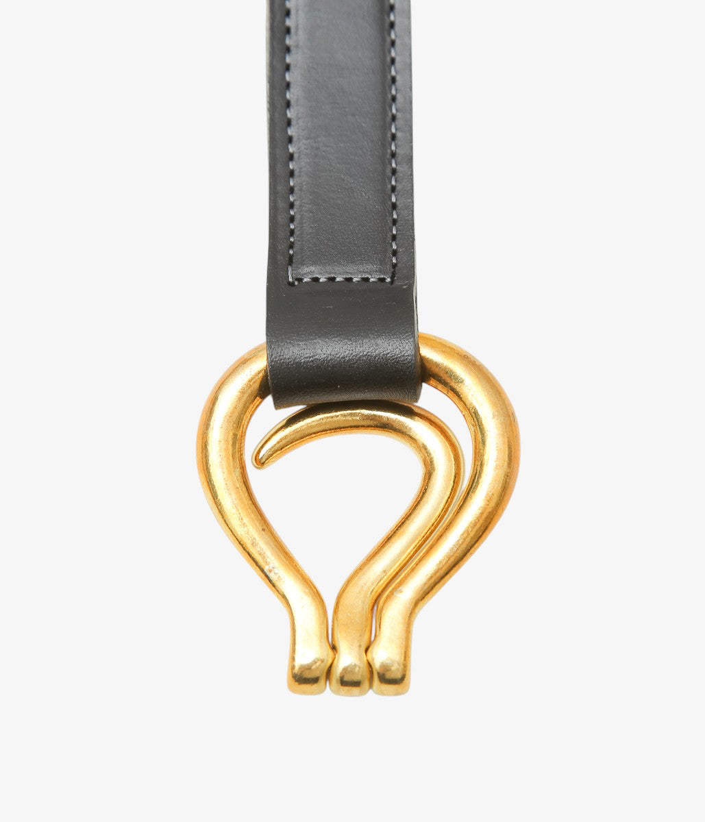 TORY LEATHER ''HOOF PICK KEY FOB'' (BLACK/BRASS)