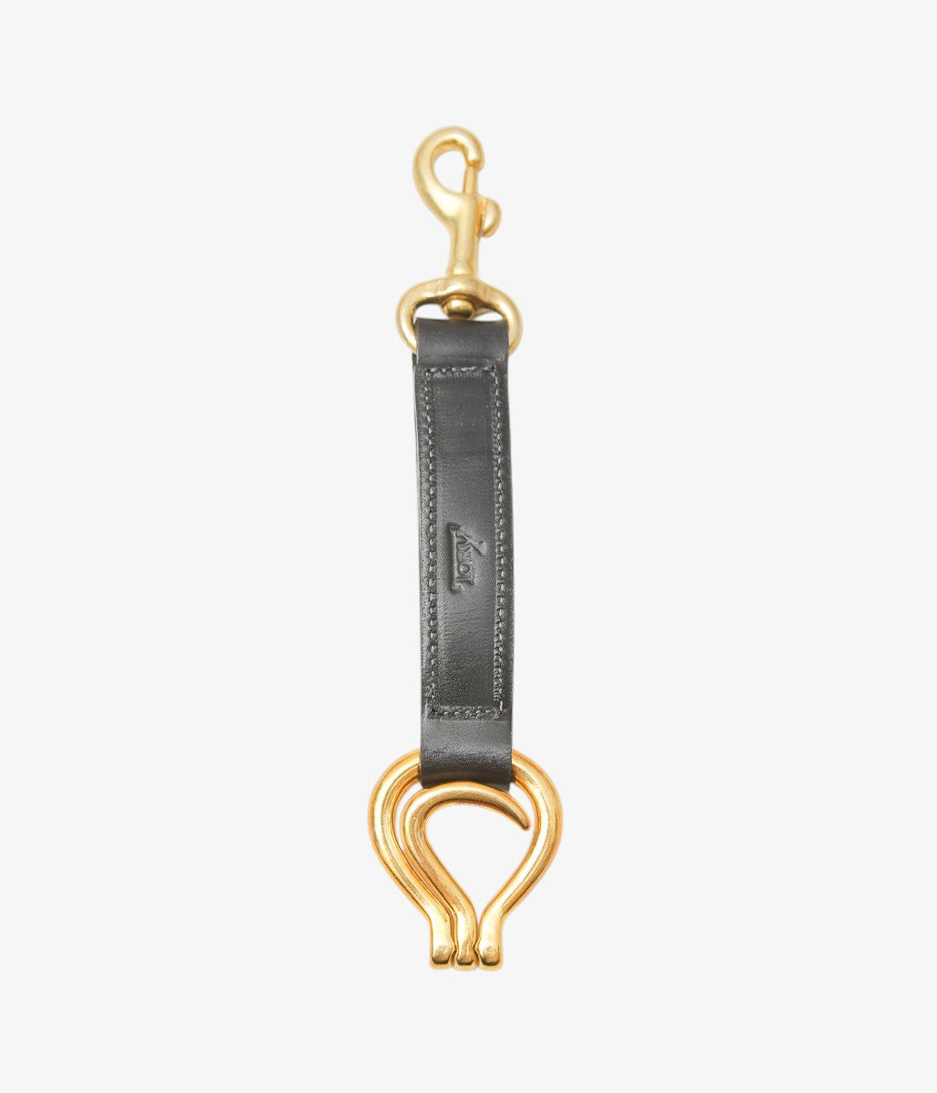 TORY LEATHER ''HOOF PICK KEY FOB'' (BLACK/BRASS)