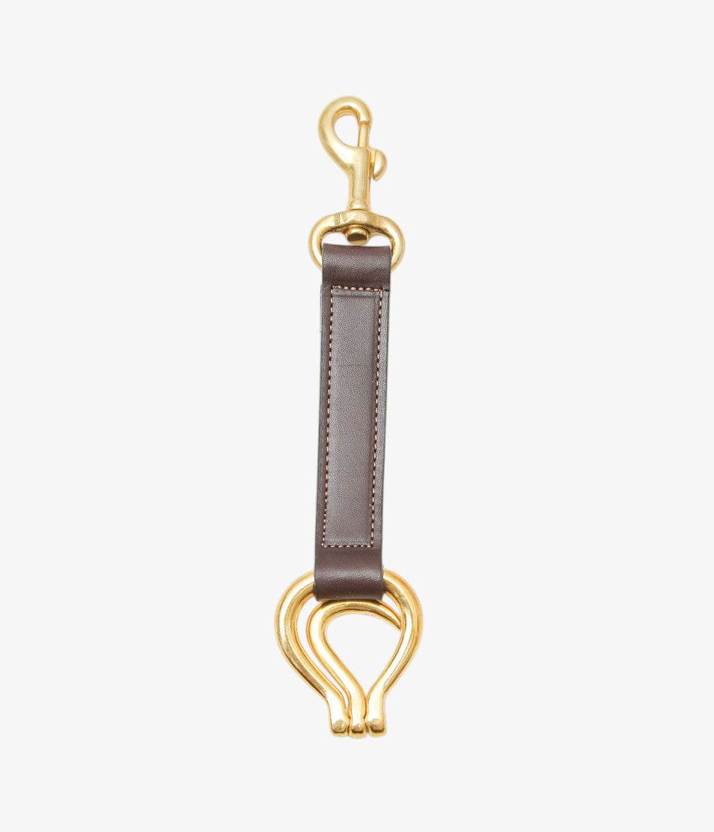 TORY LEATHER ''HOOF PICK KEY FOB'' (HAVANA/BRASS)