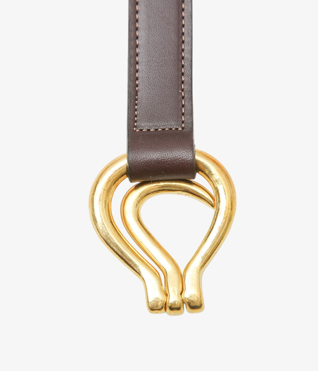 TORY LEATHER ''HOOF PICK KEY FOB'' (HAVANA/BRASS)