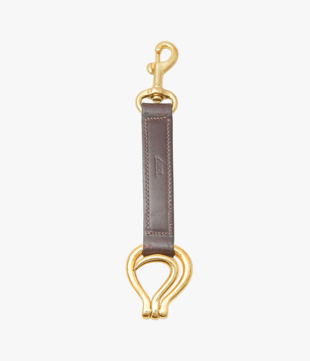 TORY LEATHER ''HOOF PICK KEY FOB'' (HAVANA/BRASS)