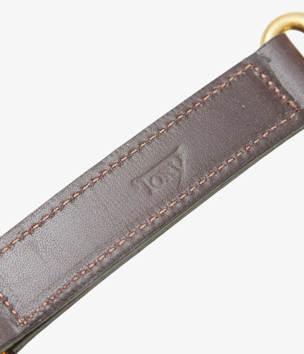 TORY LEATHER ''HOOF PICK KEY FOB'' (HAVANA/BRASS)