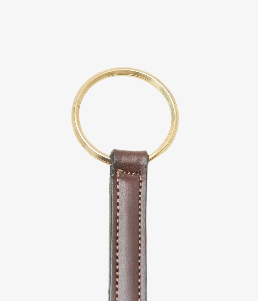 TORY LEATHER ''STIRUP LEATHER KEY FOB'' (HAVANA/BRASS)