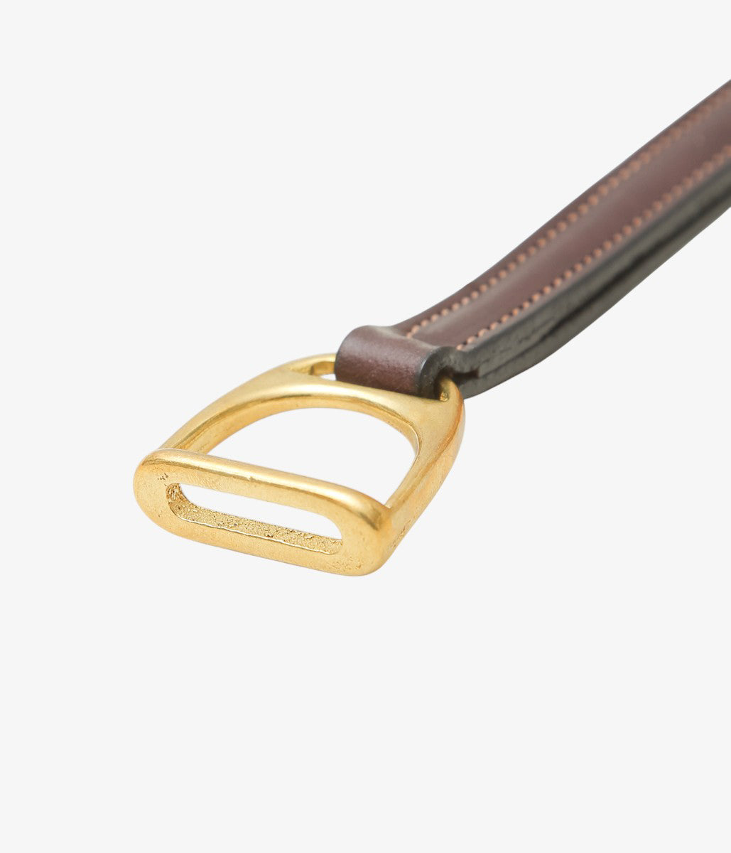 TORY LEATHER ''STIRUP LEATHER KEY FOB'' (HAVANA/BRASS)