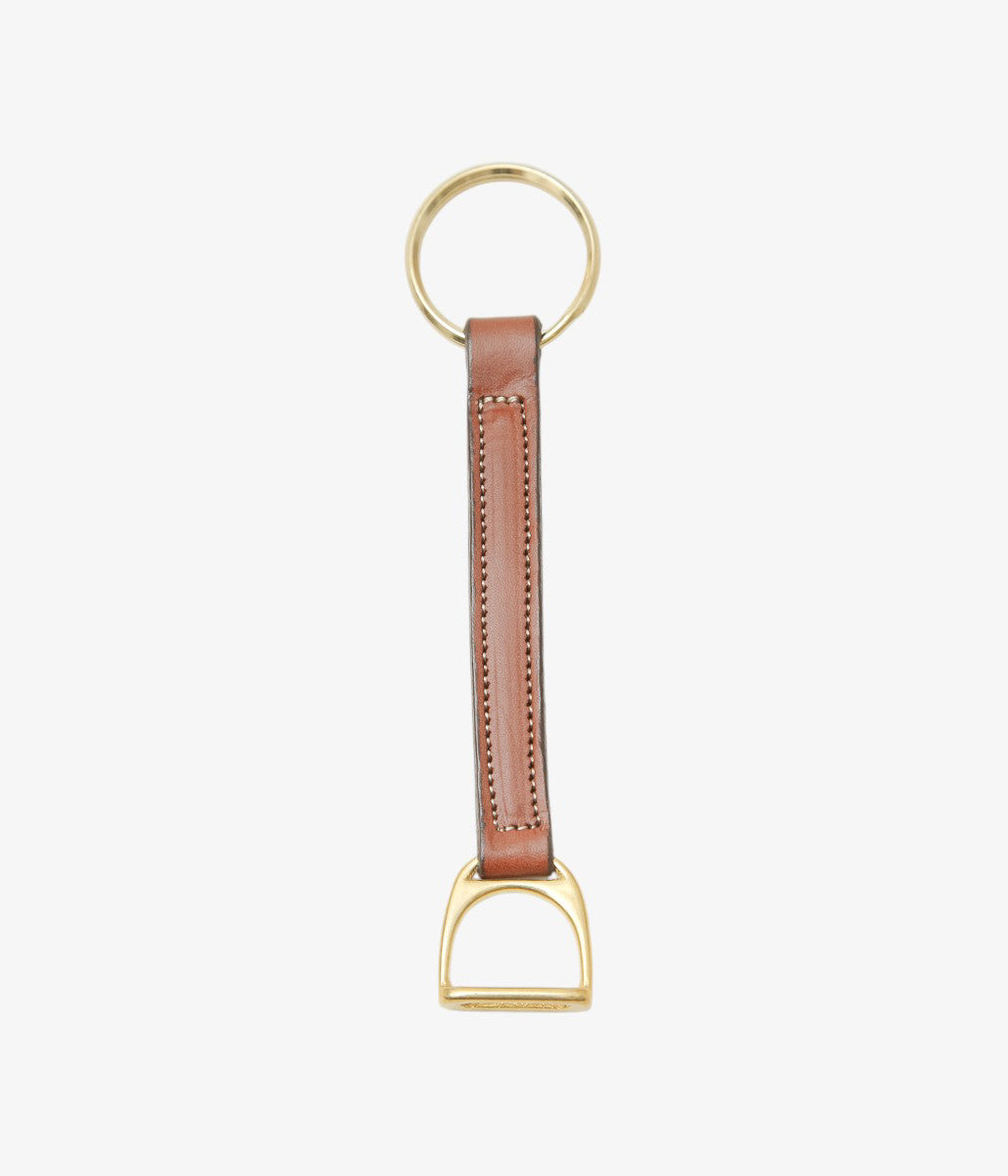 TORY LEATHER ''STIRUP LEATHER KEY FOB'' (OAKBARK/BRASS)