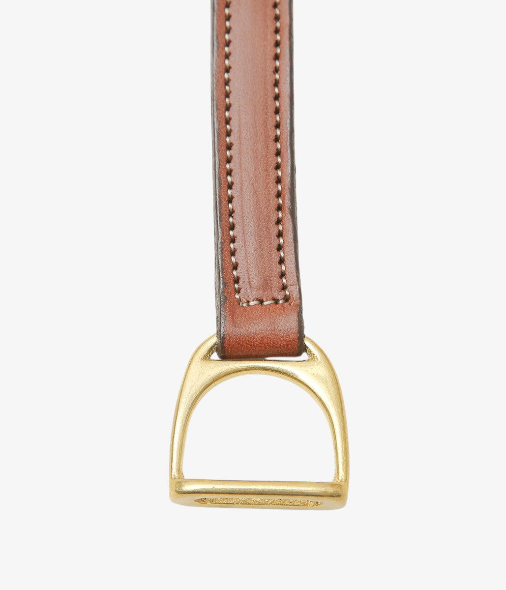 TORY LEATHER ''STIRUP LEATHER KEY FOB'' (OAKBARK/BRASS)