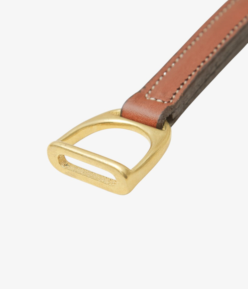 TORY LEATHER ''STIRUP LEATHER KEY FOB'' (OAKBARK/BRASS)