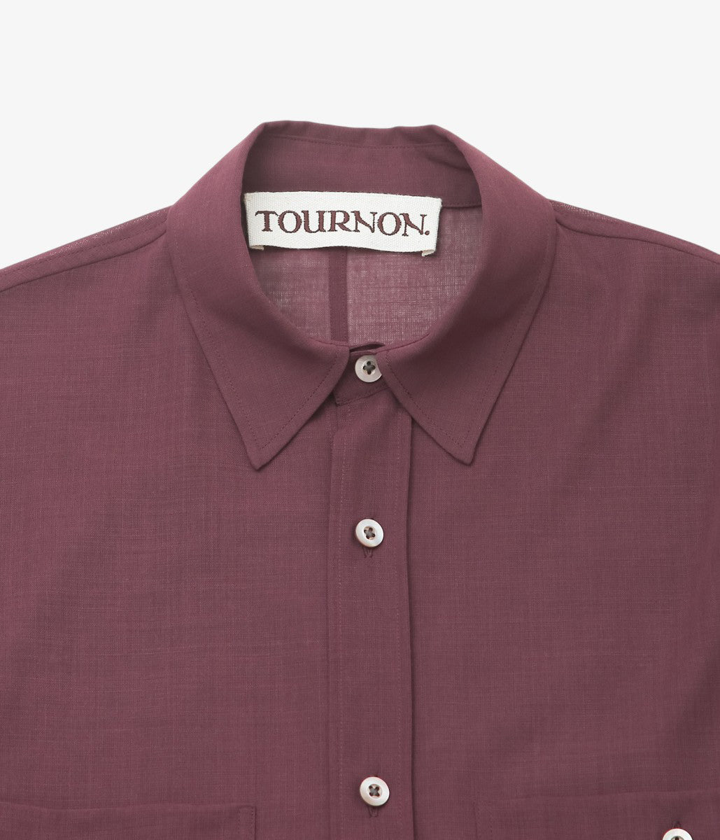 TOURNON ''WOOL GAUZE OVER SH'' (BURGUNDY)