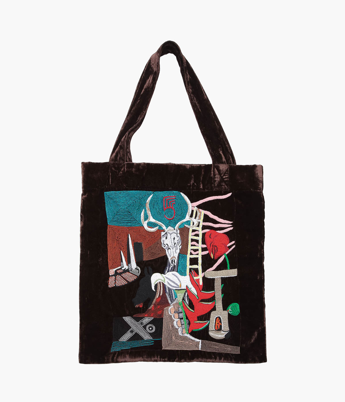TRIBU-TO ''TOTE BAG NEW MEXICO'' (DARK BROWN)