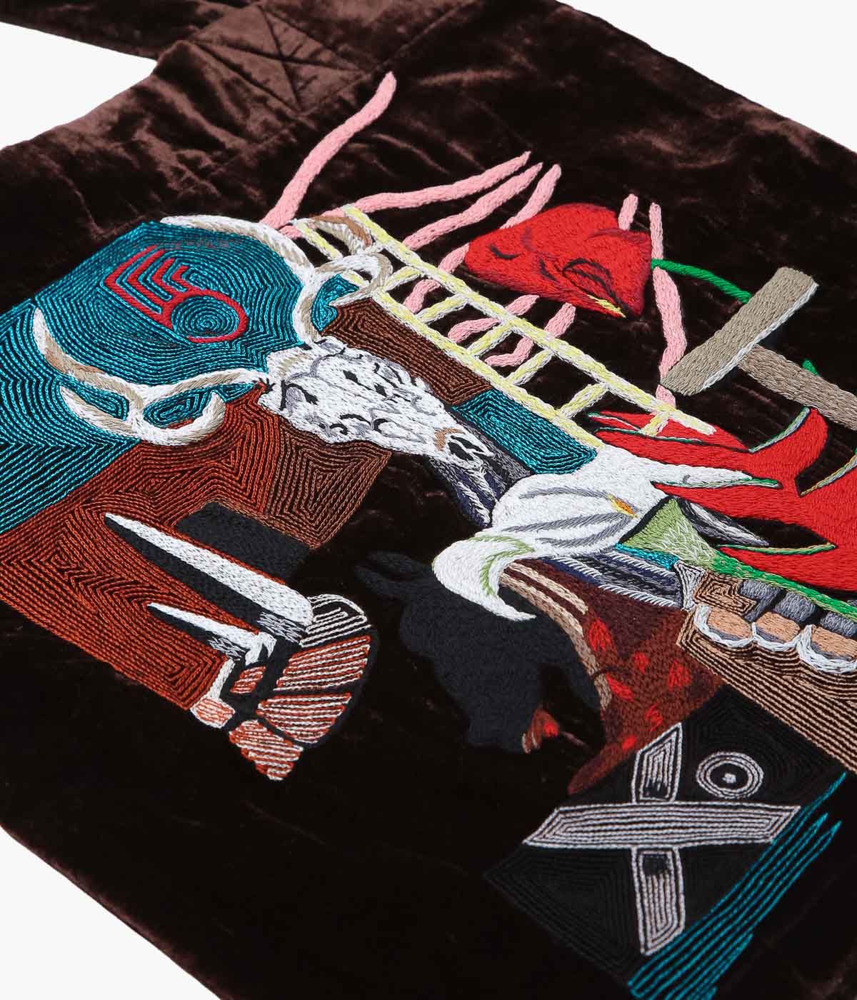 TRIBU-TO ''TOTE BAG NEW MEXICO'' (DARK BROWN)
