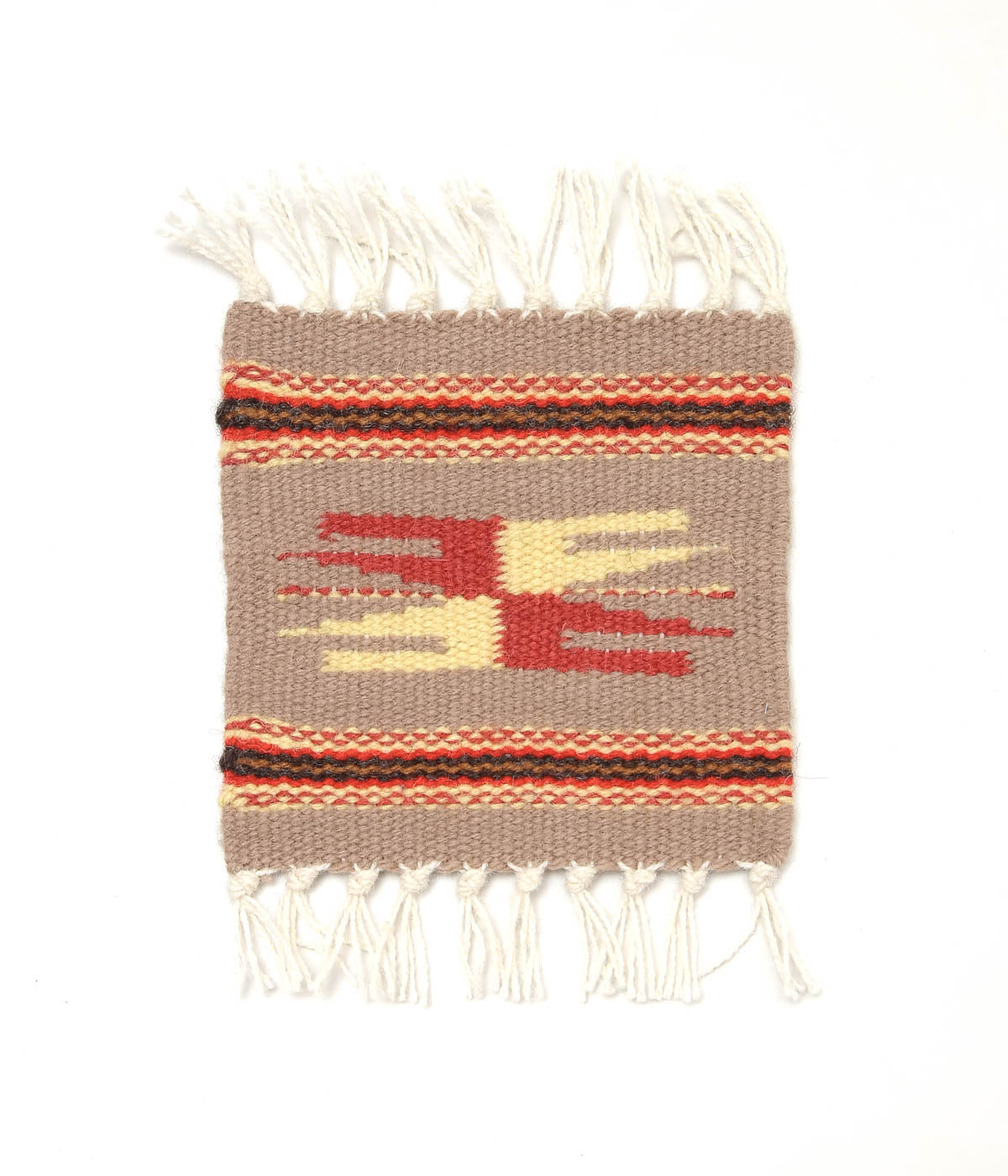 TRUJILLO'S ``CHIMAYO COASTER'' (SAND BEIGE×RED)