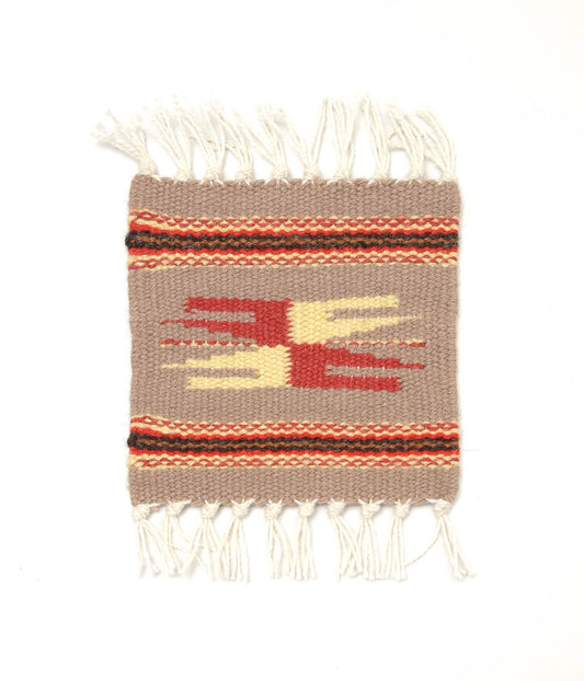 TRUJILLO'S ``CHIMAYO COASTER'' (SAND BEIGE×RED)