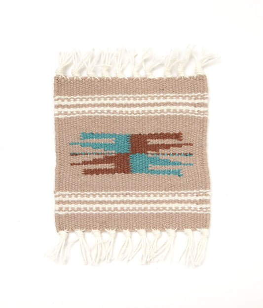 TRUJILLO'S ''CHIMAYO COASTER'' (SAND BEIGE×TURQUOISE)